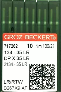 GROZ-BECKERT DPX35LR 134-35 LR/RTW NM: 130/21 INDUSTRIELLE NÄHMASCHINENNADELN - Bild 1 von 2