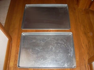 (2) Commercial 25 3/4 x 17 3/4 Full Size Aluminum Baking Sheet Pan Bread Cookie. - Picture 1 of 3