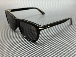 GUCCI GG1444S 001 Black Dark Grey Men's Large 55 mm Sunglasses - Picture 1 of 5