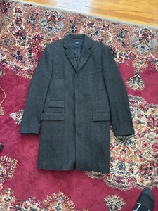 J Crew Mayfair Topcoat Charcoal Size Small Moon Yorkshire Tweed - Picture 1 of 8