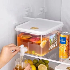 with Faucet Spigot Iced Beverage Dispenser Summer Refrigerator - Picture 1 of 12