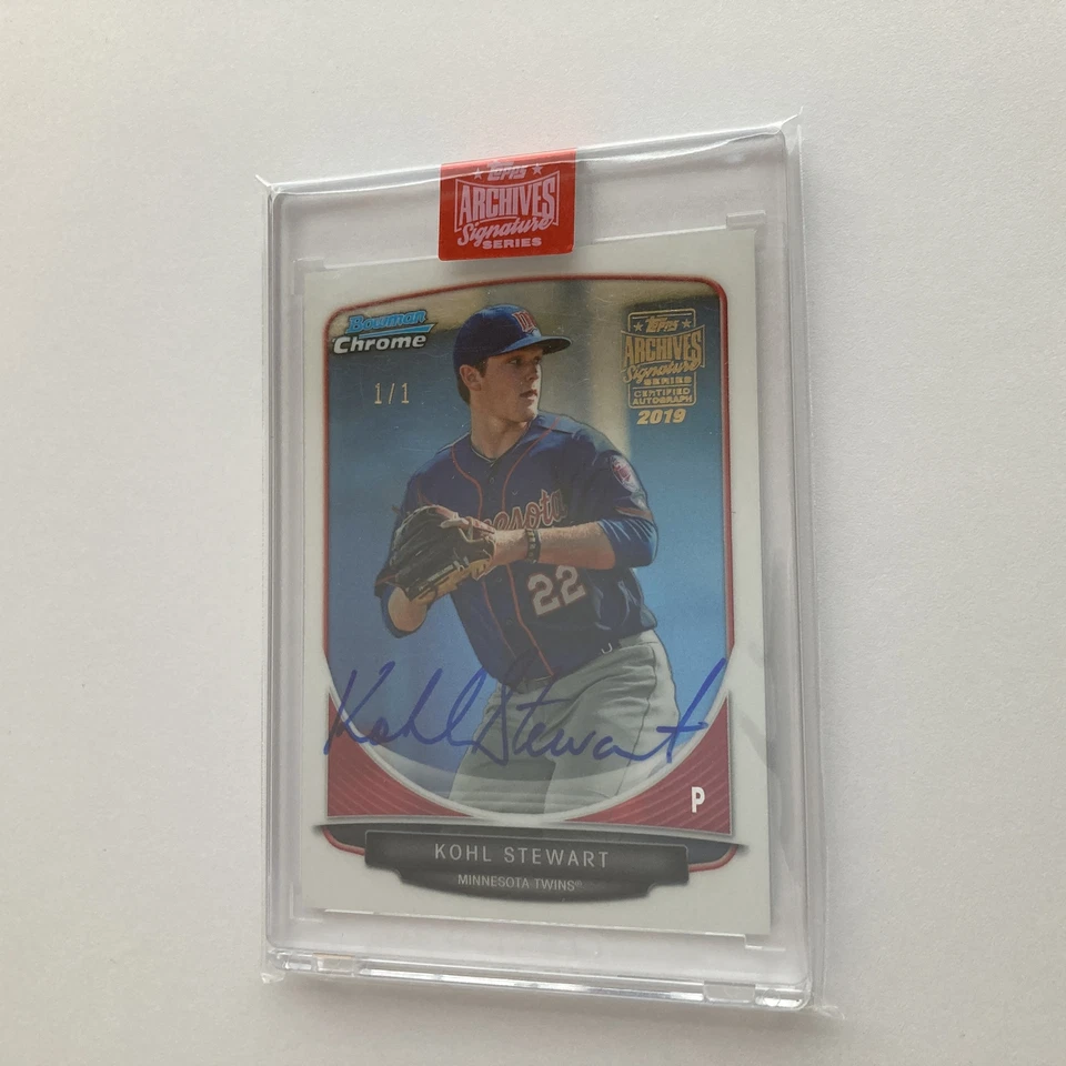 Kohl Stewart 2019 Topps Archives Signature Series Auto 2013 Bowman Chrome 1/1 - Image 1 of 2