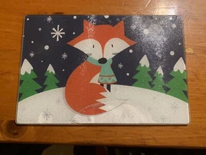 Fox Textured Glass Trivet Tray - Picture 1 of 2
