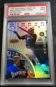 1997 Bowman's Best Mirror Image Refractor Barry Bonds Ken Griffey PSA 9 POP 21 - Picture 1 of 2