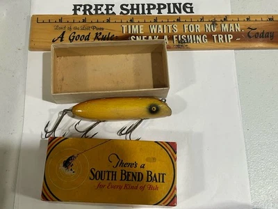 Vintage South Bend 973 Bass Oreno RAINBOW IN BOX SEE PICTURES FOR CONDITION USED - Image 1 of 4