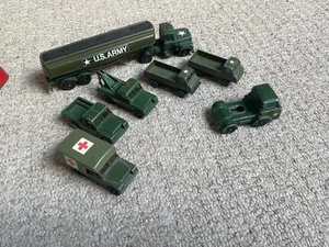 Vintage Corgi Toys  Lot Of Original Models Military X7 - Picture 1 of 4