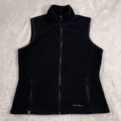 Eddie Bauer Vest Mens Size Large Black Casual Full Zip Fleece Outdoors Hike Walk - Image 1 of 4