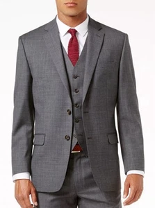 Lauren Ralph Lauren Solid Ultraflex Classic-Fit Wool Jacket, Grey, 58 Reg New - Picture 1 of 6
