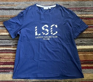 Camiseta Lacoste Para Hombre Talla 4XL Azul Marino Logo LSC Lacoste Sailing Club - Imagen 1 de 11