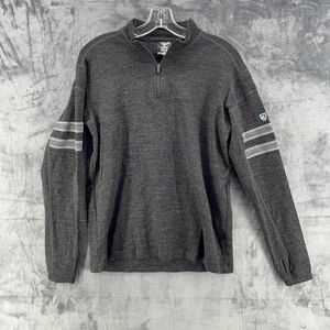 Kuhl Team 1/4 Zip 100% Merinowolle Pullover Mid Layer Rauchgrau Herren M 3015 - Bild 1 von 17