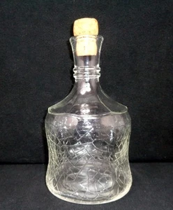 Decantador de vidrio craquelado transparente de 8" - Imagen 1 de 5