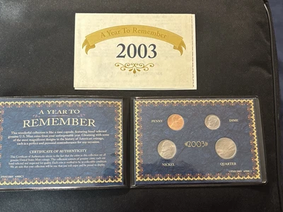 US MINT A YEAR TO REMEMBER 2003 COIN SET & CERTIFICATE OF AUTHENTICITY - Image 1 of 3