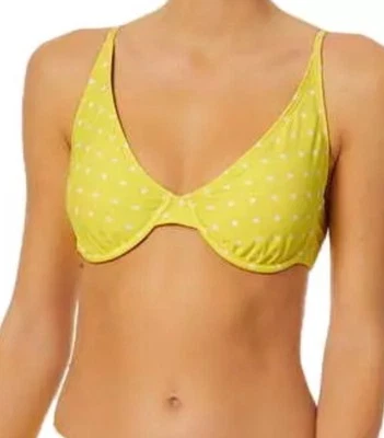 Top de bikini No Boundaries a lunares amarillo talla S (3-5) Foto 1 de 3