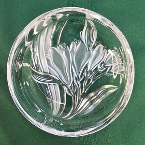 Floral Design, Decorative Dish, Mikasa Studio Nova Crystal Trinket Dish - Picture 1 of 6