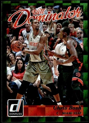 Donruss #9 Chris Bosh Elite Dominator Veterans #/999 E1 2015-16 Foto 1 de 2