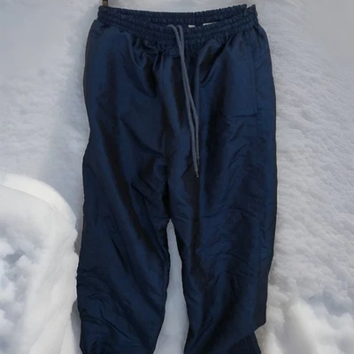 Pantalones de nieve M clima frío exterior nailon poli concha algodón forro de polietileno azul Foto 1 de 4