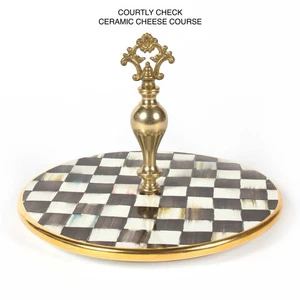 Mackenzie Courtly Check Ceramic Cheese Course Childs Made In Aurora NIB - Picture 1 of 2