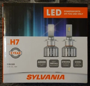 Sylvania H7 LED Fog Light or Powersports, 2-Pack. NEW/SEALED. - Picture 1 of 2