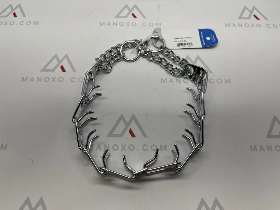 Herm Sprenger Chrome Plated Prong Dog Collar Ultra-Plus Pet Pinch 22in x 3.0mm - Image 1 of 1