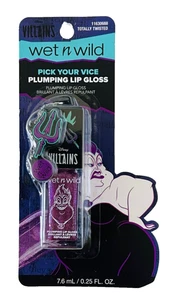 Brillo de labios Wet N Wild Disney Villains Pick Your Vice rellenado totalmente retorcido - Imagen 1 de 3