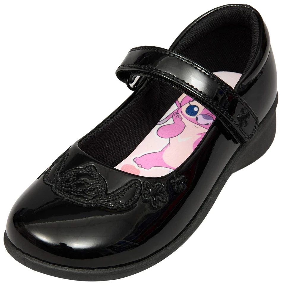 Infantil Escuela Zapatos Licencia Oficial Disney Costuras Charol Negro Mary Jane - Imagen 1 de 1