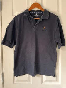 Vintage Disney 90s Mickey Mouse Embroidered Golf Polo Pique Navy Small - Picture 1 of 11