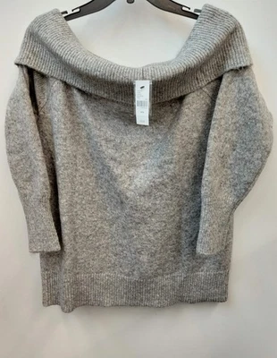 Lane Bryant Women's Classic Off The Shoulder Heather Grey Size 14/16 Sweater - Image 1 of 4