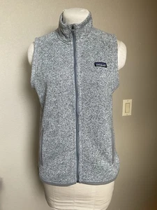 Womens Patagonia Better Sweater Vest Size L Grey Full Zip Pockets Hiking - Picture 1 of 6