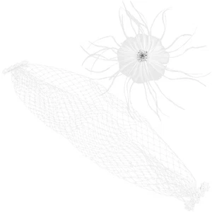  Fascinator Copricapo per Sposa Capelli Ornamento Fascinatori Donna Clip a Rete - Foto 1 di 12