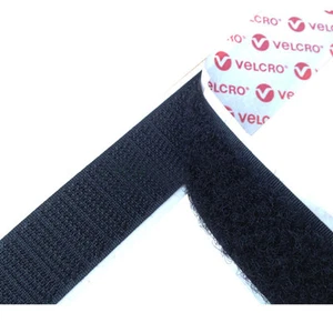 Tira de cinta trasera pegajosa autoadhesiva marca VELCRO® PS14 gancho/bucle negro - Imagen 1 de 12