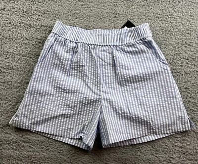Art Class Girl's Size Small (6-7) Striped Seersucker Shorts Blue/White - Image 1 of 4