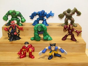 BIG Lot 8 Playskool Marvel Super Hero Adventures 2.5 Figures Hulk Wolverine - Picture 1 of 5