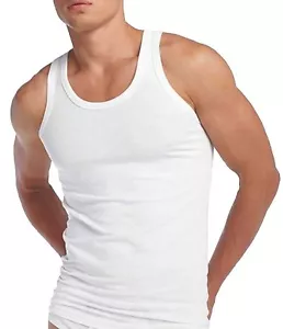 2/3er-Pack PASSEND SCHMALE PASSFORM 100 % Baumwolle Weste ärmellos Fitnessstudio Top Singlet 32-50 - Bild 1 von 1