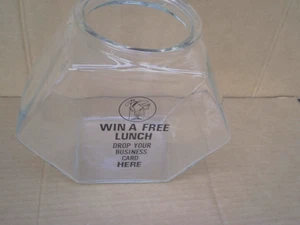 LITTLE CAESARS PIZZA GIANT FISH BOWL,Win A Free Lunch Drop Your Business Card He - Picture 1 of 2