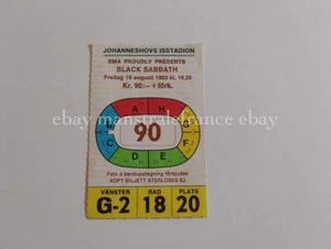 Black Sabbath Ticket Stub August 19 1983 Isstadion Stockholm Sweden Ian Gillan - Foto 1 di 4