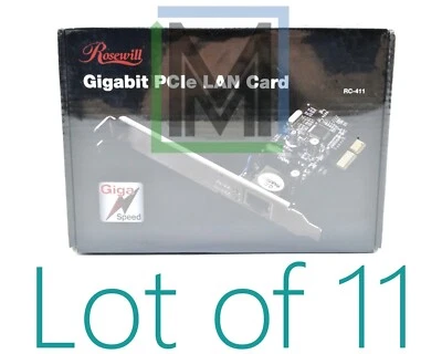 RC-411 Rosewill Gigabit PCle IEEE802.3 RJ45 LAN Card - 11PCS - Image 1 of 3