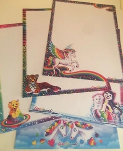 Rare Unique Lisa Frank Jumbo Stationery - Unicorn/Snow Planet Dog/Tigers/Pegasus - Picture 1 of 19