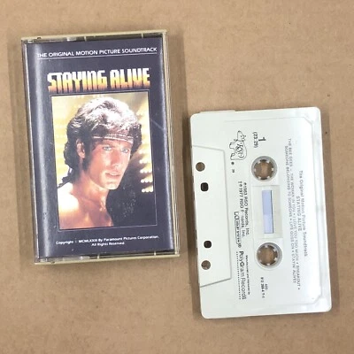STAYING ALIVE Cassette Tape 80s Soundtrack Rock Disco BEE GEES THE WOMAN IN YOU - Image 1 of 4