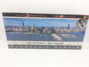 Chicago Illinois 750 Panoramic Jigsaw Puzzle Buffalo Games 3 FT Brand New SEALED - Bild 1 von 2