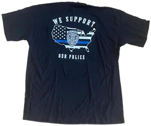 We Support the Police Blue Line T-Shirt - Picture 1 of 2