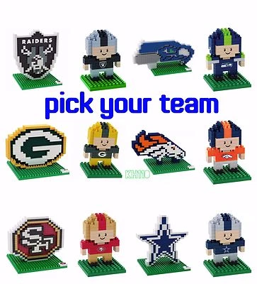 NFL BRXLZ Equipo Logo y Jugador 3D Puzzle Construcción Juguete Nuevo - Paquete 2 en 1 Foto 1 de 4