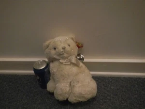 Dakin 1998 Silver sparkles Cat has collar with bell - Picture 1 of 2