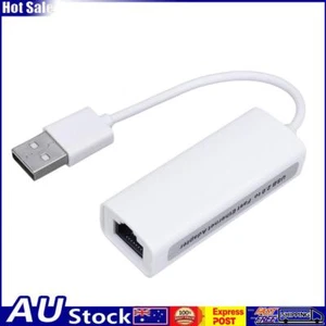 USB Ethernet Adapter 100Mbps Network Card Anti-interference for Macbook Tablet - Picture 1 of 13