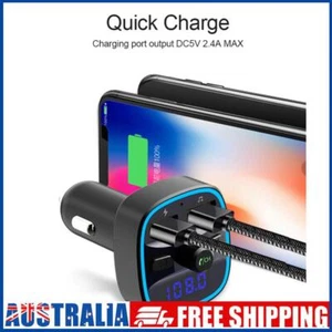 # Car Bluetooth-compatible 5.0 FM Transmitter MP3 Player Fast Charging USB Charg - Zdjęcie 1 z 12