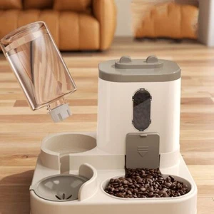 Alimentador automático de agua para gatos con separación en seco y húmedo para mascotas gatitos accesorios - Imagen 1 de 13