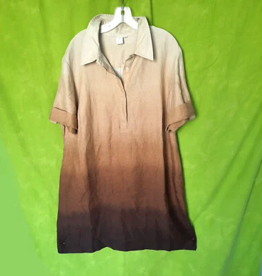 Vestido Jones New York LINO Mujer Talla Grande 2X Hasta la Rodilla Marrón Regalo de Navidad Foto 1 de 4