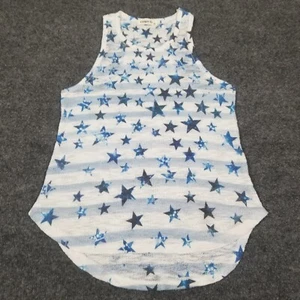 Ginger G Blue Stars And Stripes Girls Tank Top Size S - Picture 1 of 6