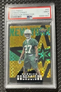 Derrick Strait 2004 Topps Finest #67 Gold Xfractor Rookie/5 Oklahoma Jets PSA 9 - Imagen 1 de 2