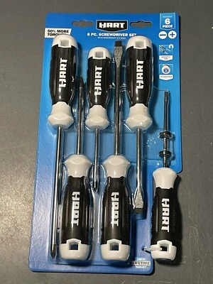 HART 6-Piece Screwdriver Set with Comfort Grip Handle Magnetic Tips Brand New - Image 1 of 2