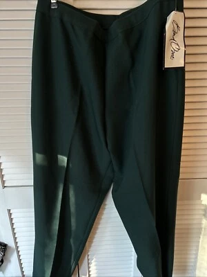 NUEVO CON ETIQUETAS PANTALÓN MUJER DOBLADO SOBRE CINTURA ELÁSTICA TALLA 26W ENTREPIERNA 30". Nuevo Foto 1 de 4